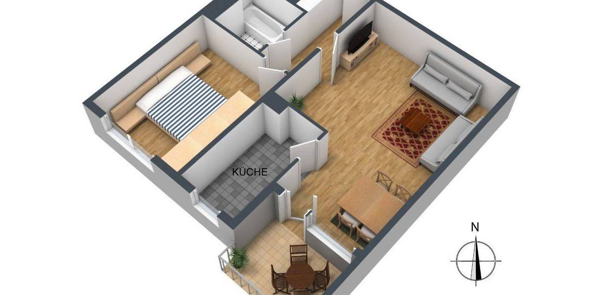 Etagenwohnung Böblingen Böblingen (Stadt) - 2 Zimmer, 61 m&sup2;, 750&euro; | Angebot:26188745