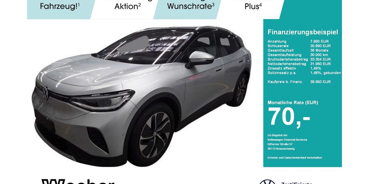 VW ID.4 6.408 km 39.899 € Weil der Stadt 71263