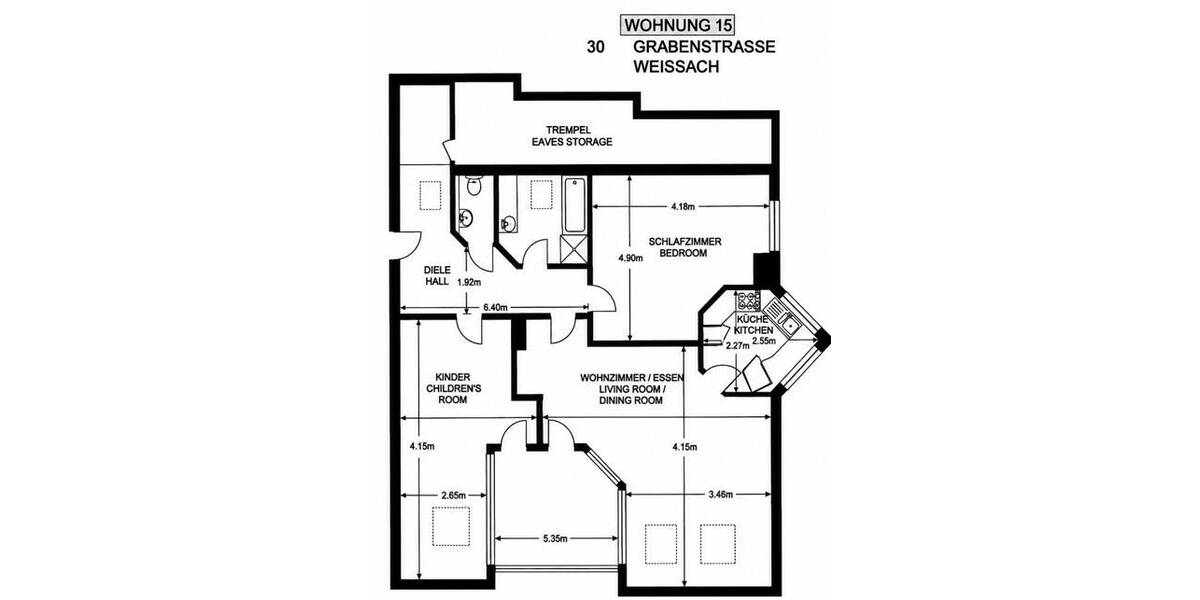 Etagenwohnung Weissach - 3 Zimmer, 74 m&sup2;, 285.000&euro; | Angebot:26616657