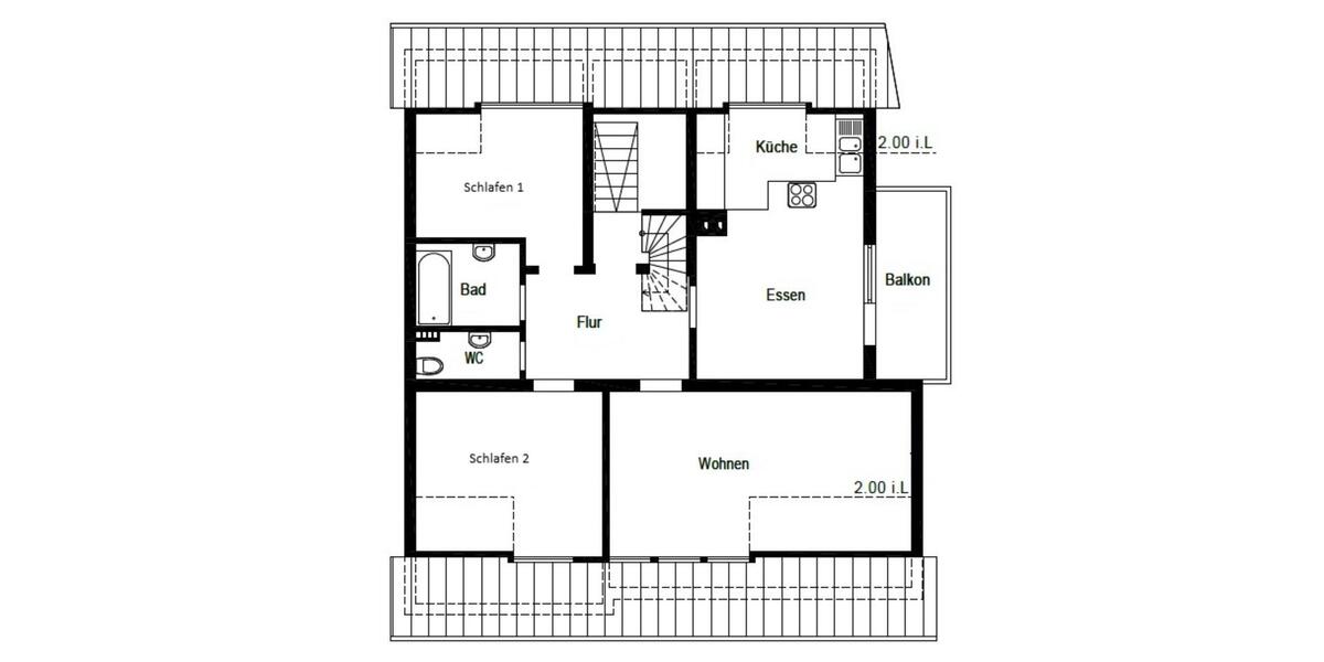 Dachgeschoßwohnung Stuttgart Mühlhausen - 4.5 Zimmer, 122 m&sup2;, 2.100&euro; | Angebot:25174546