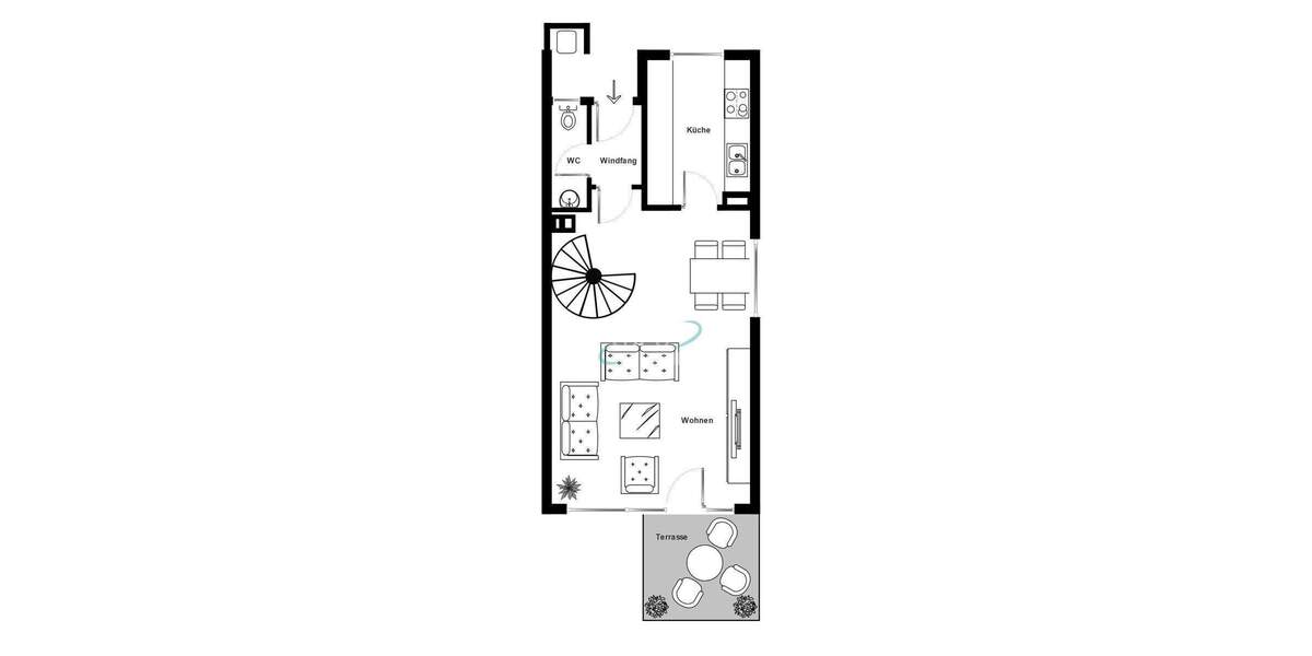 Reihenendhaus Filderstadt Plattenhardt - 3 Zimmer, 92 m&sup2;, 349.000&euro; | Angebot:25108684