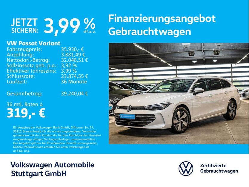 VW Passat Variant 15.527 km 35.430 € Stuttgart-Feuerbach 70469