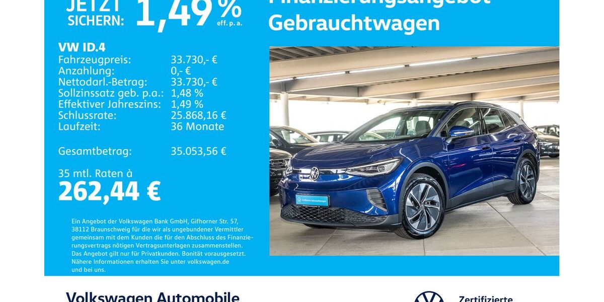 VW ID.4 6.358 km 32.730 € Stuttgart-Wangen 70188