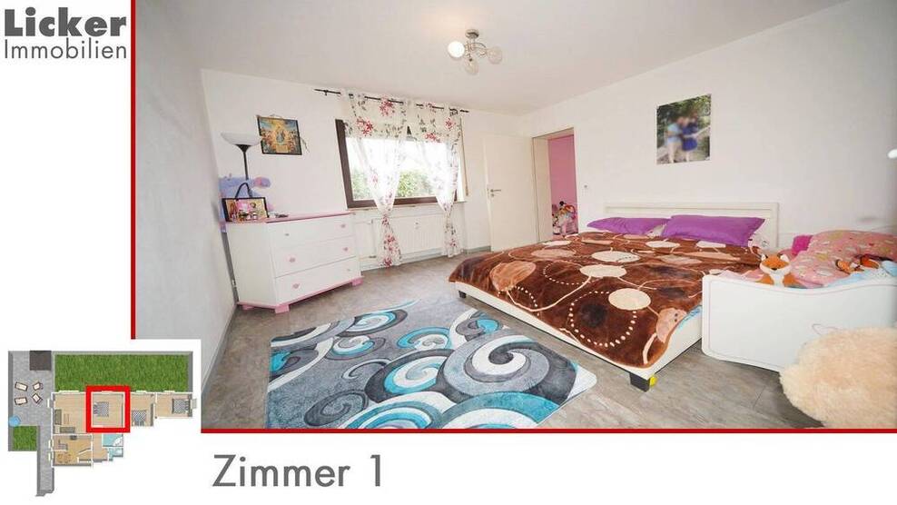 * Gartengeschoss-Whg. mit 130m² Terrassen- und Gartenfläche.