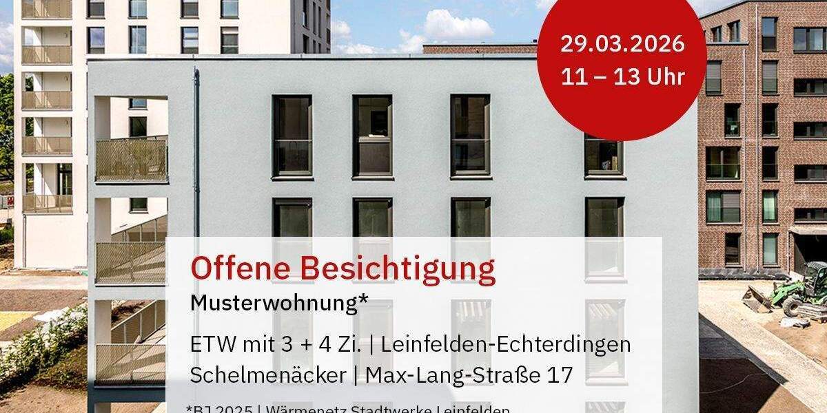 Etagenwohnung Leinfelden-Echterdingen Leinfelden - 3 Zimmer, 84 m&sup2;, 430.000&euro; | Angebot:25708904