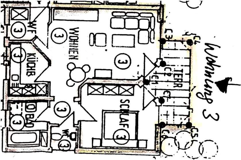 2,5-Zimmer-Erdgeschosswohnung mit sonniger Terrasse und Tiefgaragenstellplatz in Leonberg-Warmbronn 2 zimmer