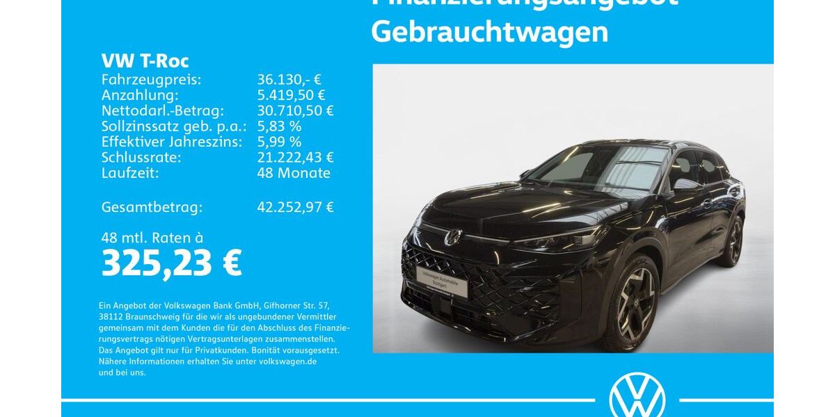VW T-Roc 1.505 km 35.830 &euro; Stuttgart-Feuerbach 70469
