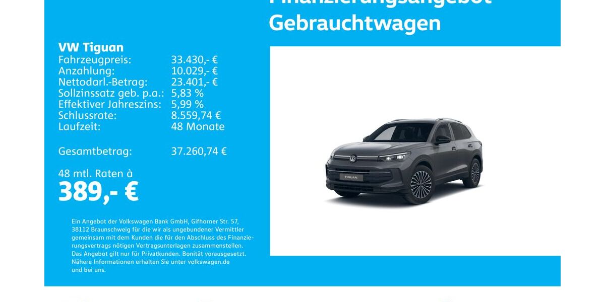 VW Tiguan 25.226 km 33.430 &euro; Stuttgart-Feuerbach 70469