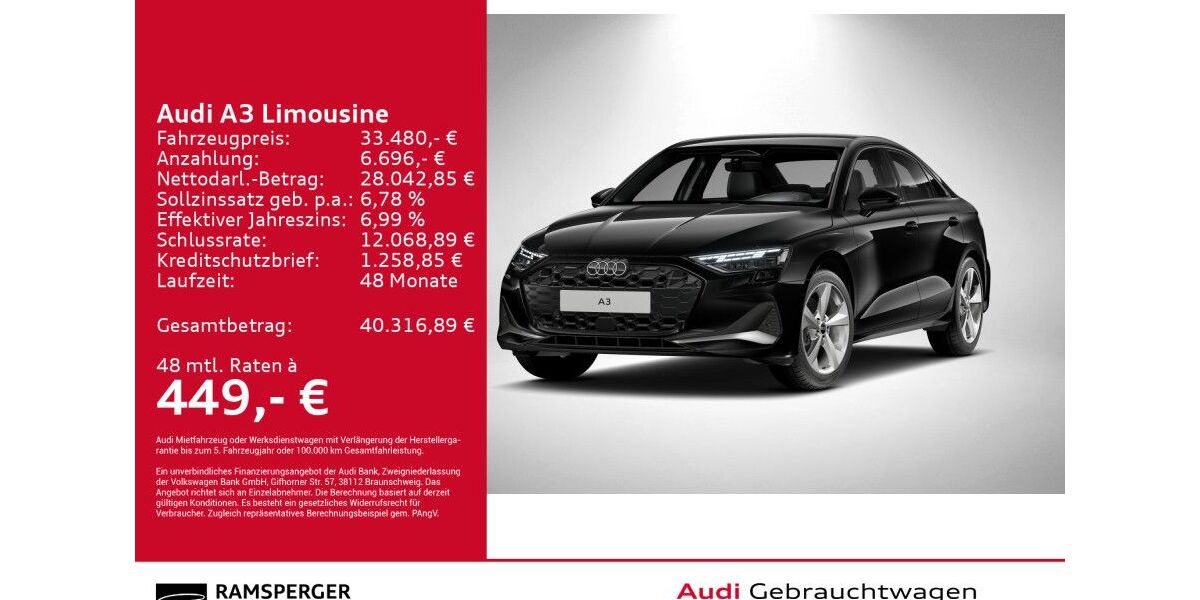 Audi A3 10.006 km 32.880 &euro; Kirchheim 73230
