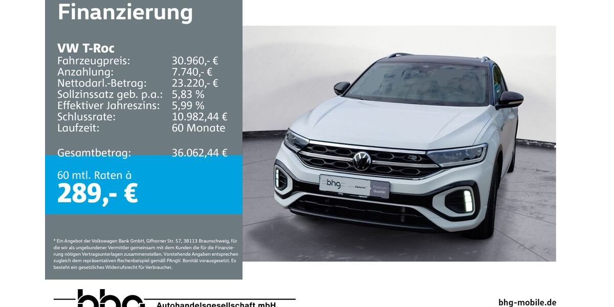 VW T-Roc 34.864 km 30.960 &euro; Metzingen 72555