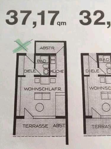 Etagenwohnung Esslingen am Neckar Brühl - 1.5 Zimmer, 37 m&sup2;, 159.000&euro; | Angebot:25922376