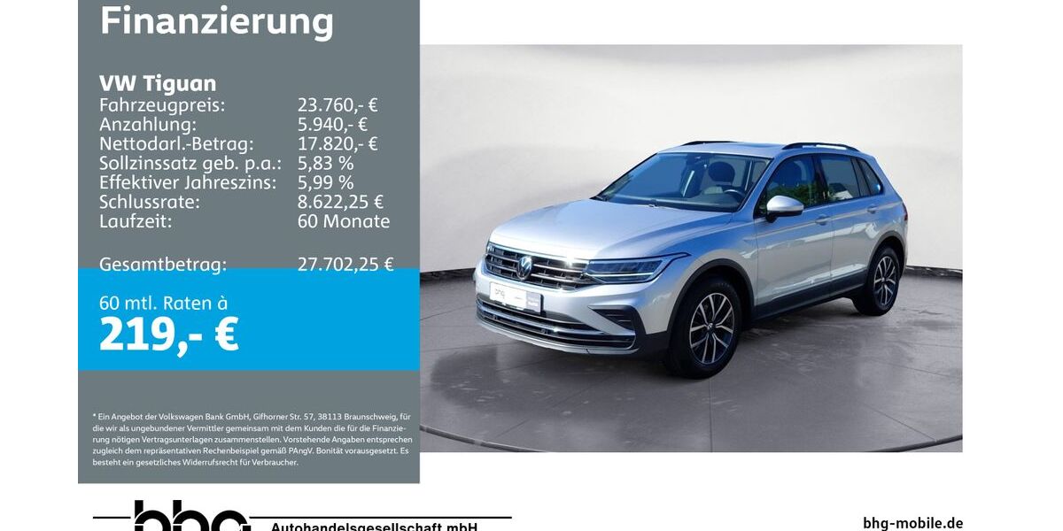 VW Tiguan 66.019 km 23.760 &euro; Metzingen 72555