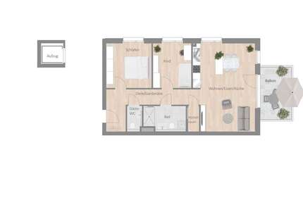 Wohnung Besigheim - 3.5 Zimmer, 84 m&sup2;, 1.035&euro; | Angebot:25240944