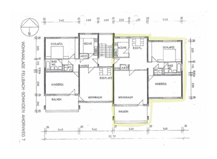 Etagenwohnung Fellbach Oeffingen - 3.5 Zimmer, 102 m&sup2;, 395.000&euro; | Angebot:26882894