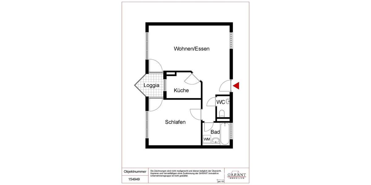 Etagenwohnung Stuttgart Neugereut - 2 Zimmer, 53 m&sup2;, 229.000&euro; | Angebot:26835526