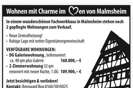 Wohnung Renningen - 2 Zimmer, 32 m&sup2;, 109.900&euro; | Angebot:25451501