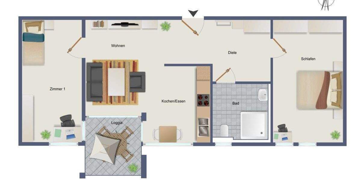 Etagenwohnung Gärtringen - 3 Zimmer, 69 m&sup2;, 475.500&euro; | Angebot:25265639