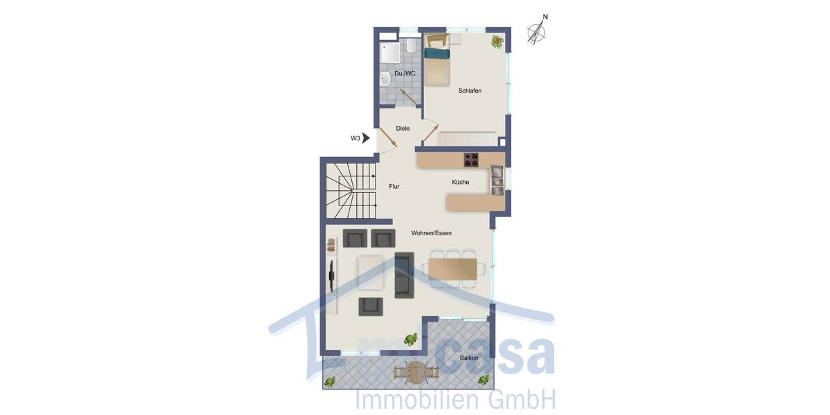Etagenwohnung Waiblingen / Neustadt Rems-Murr-Kreis Neustadt - 5 Zimmer, 125 m&sup2;, 716.900&euro; | Angebot:24041553
