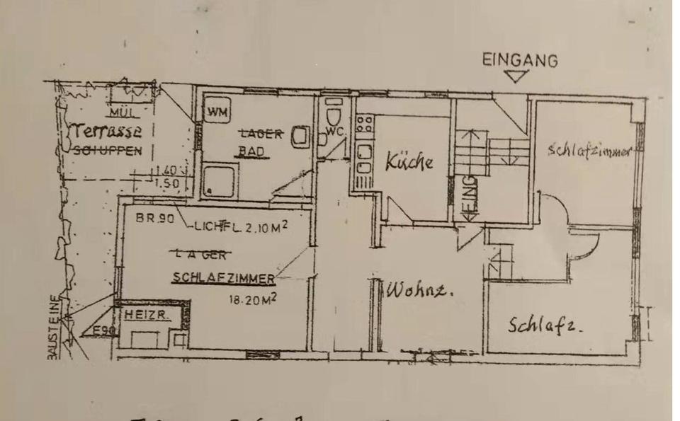 Etagenwohnung Stuttgart Zuffenhausen - 3.5 Zimmer, 90 m&sup2;, 1.050&euro; | Angebot:26136018