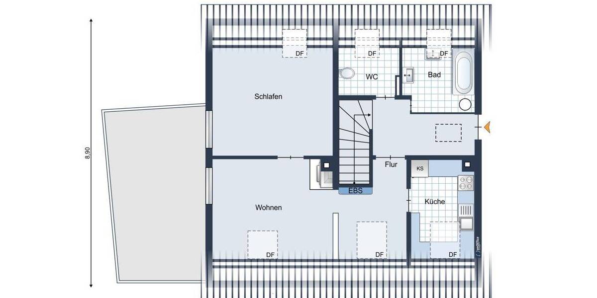 Etagenwohnung Stuttgart / Möhringen Möhringen - 2 Zimmer, 45 m&sup2;, 220.000&euro; | Angebot:26891373