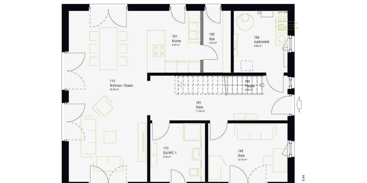 Einfamilienhaus Marbach am Neckar Rielingshausen - 5 Zimmer, 162 m&sup2;, 639.000&euro; | Angebot:26388192