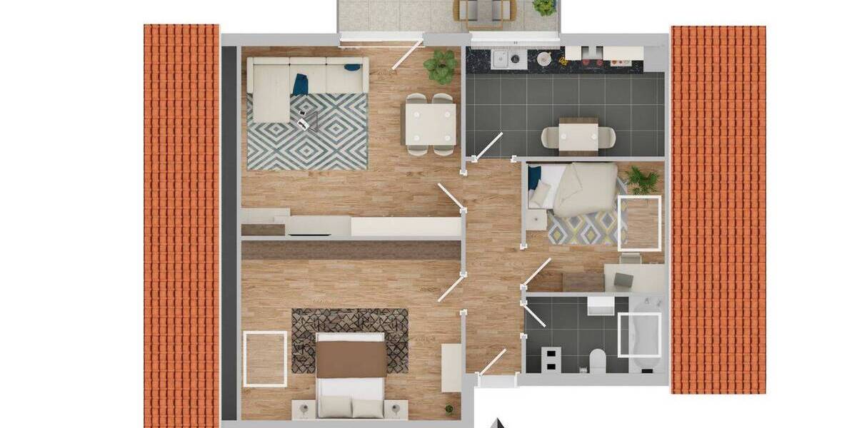 Etagenwohnung Filderstadt - Sielmingen Sielmingen - 3 Zimmer, 64 m&sup2;, 930&euro; | Angebot:26787447