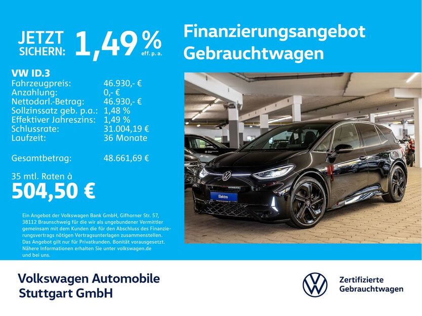 VW ID.3 16.209 km 46.530 € Stuttgart 70563