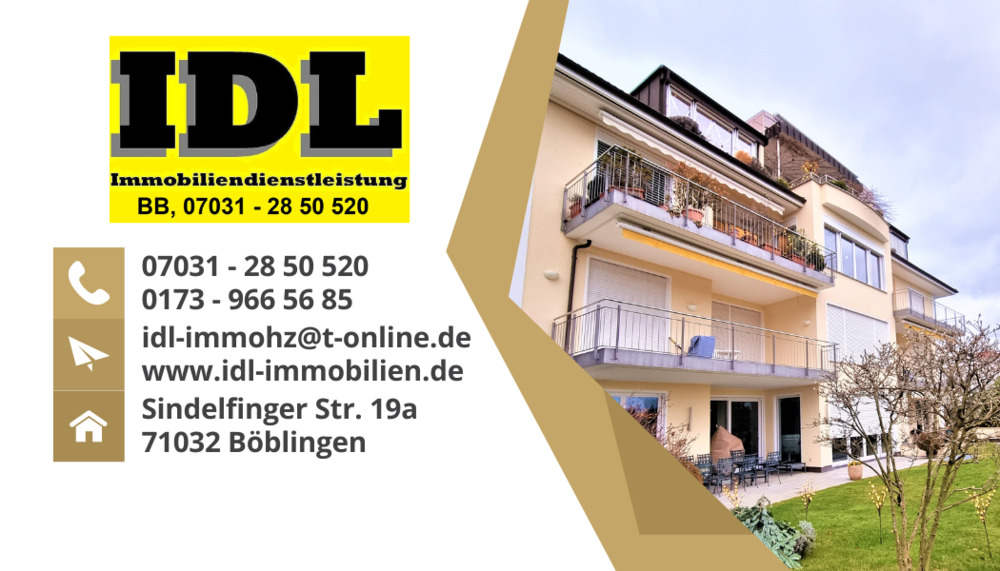 Geeignet für Selbstnutzer aber auch Kapitalanleger - Etagenwohnung Böblingen | Angebot:25822135