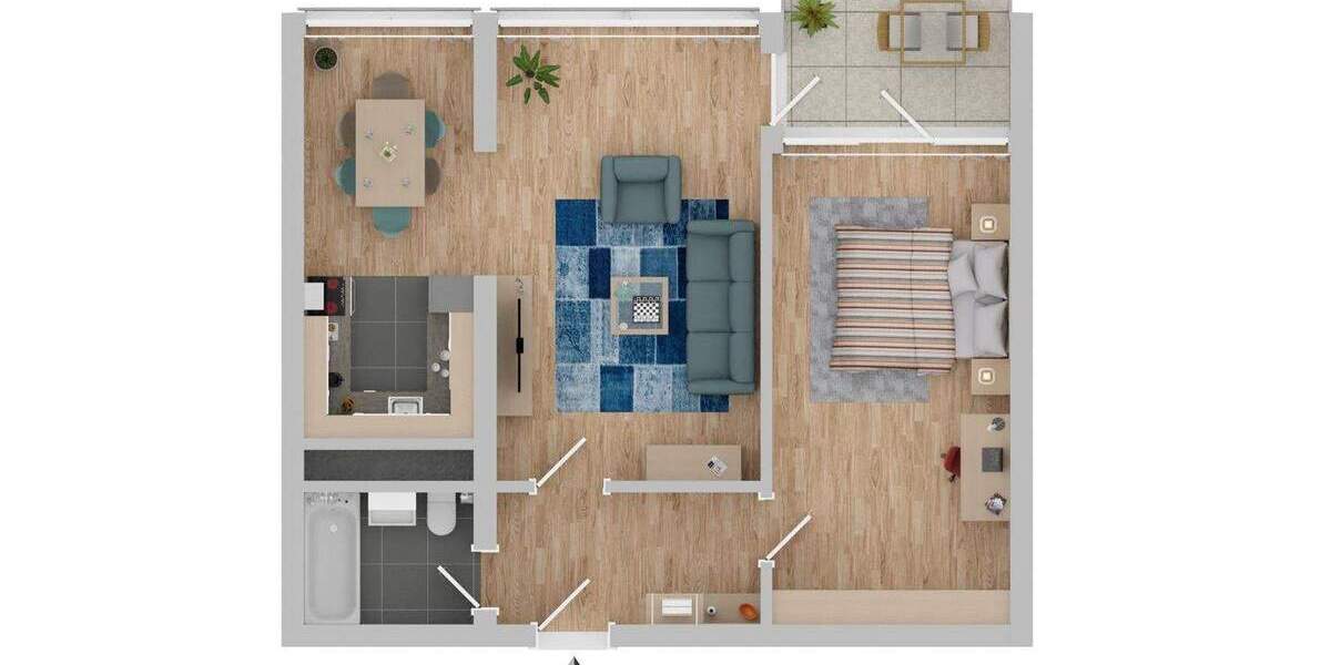 Attraktive 2,5-Zimmerwohnung mit Balkon 2 zimmer