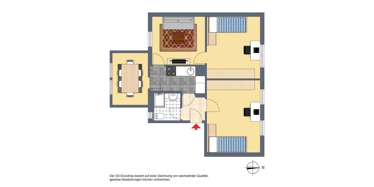 Etagenwohnung Stuttgart Stammheim - 4 Zimmer, 56 m&sup2;, 850&euro; | Angebot:26796522