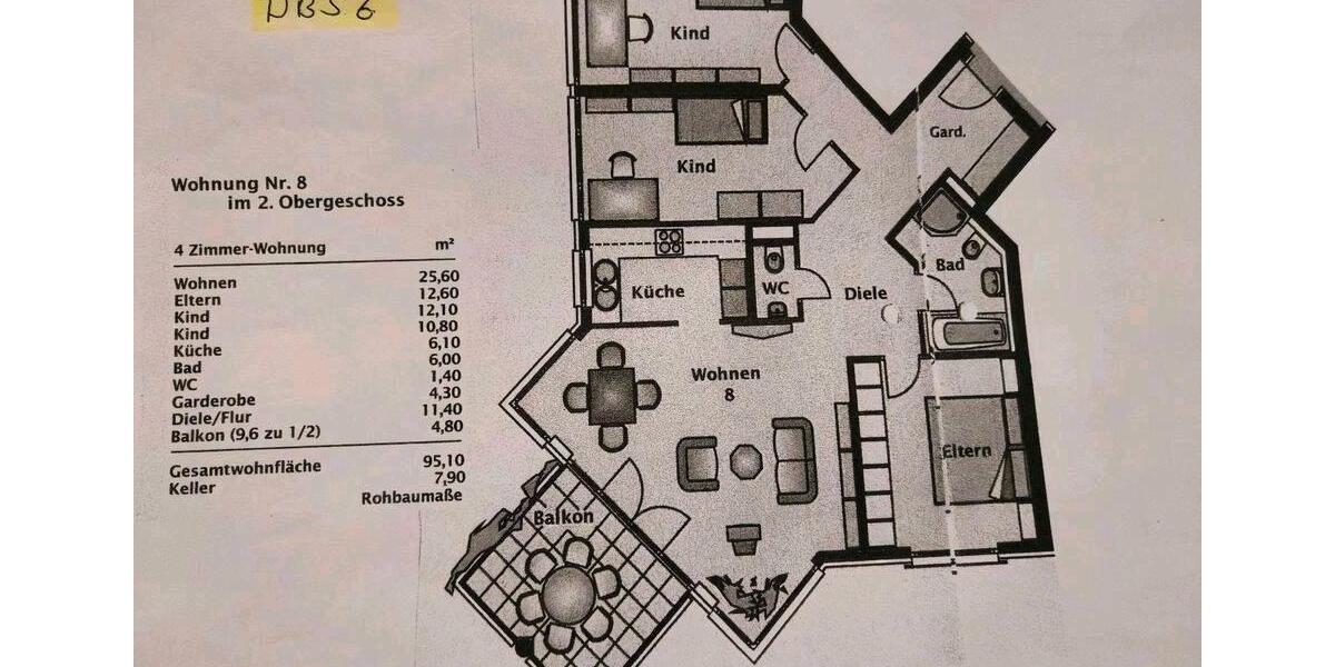 Etagenwohnung Filderstadt - 4 Zimmer, 95 m&sup2;, 399.000&euro; | Angebot:26594841