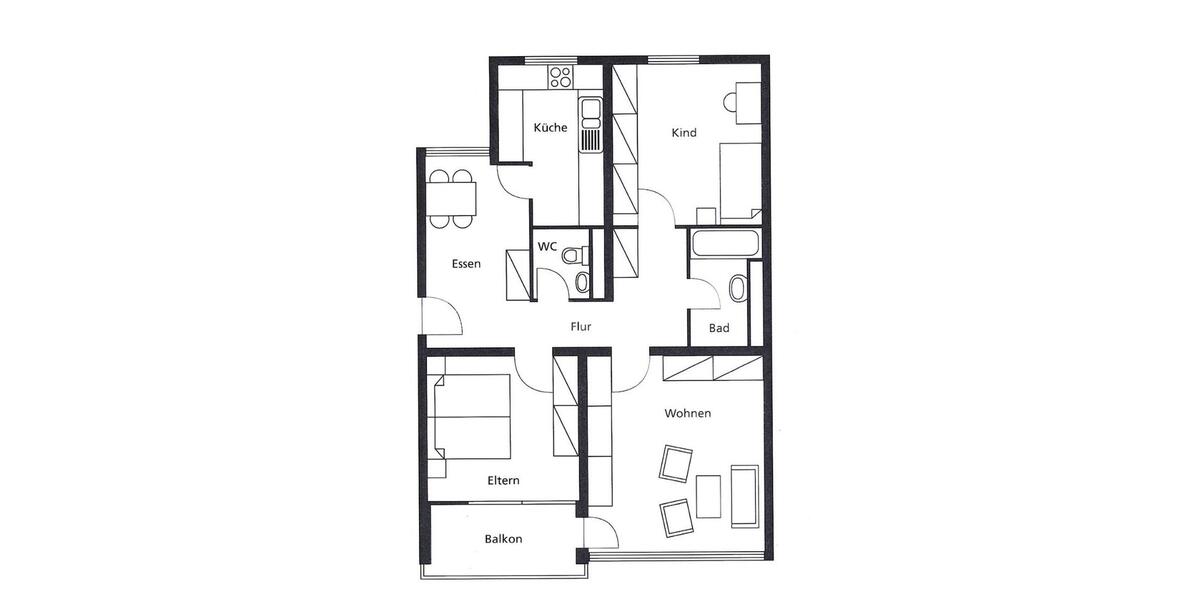 Etagenwohnung Waiblingen Beinstein - 3.5 Zimmer, 83 m&sup2;, 245.000&euro; | Angebot:26877699