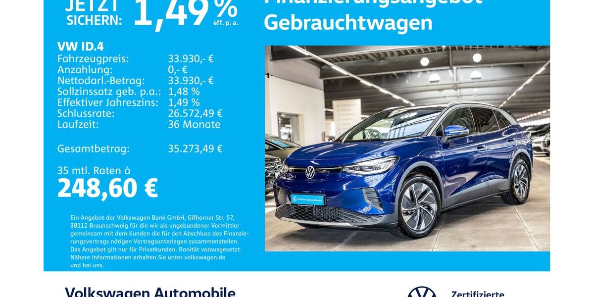 VW ID.4 5.272 km 33.430 &euro; Stuttgart-Feuerbach 70469