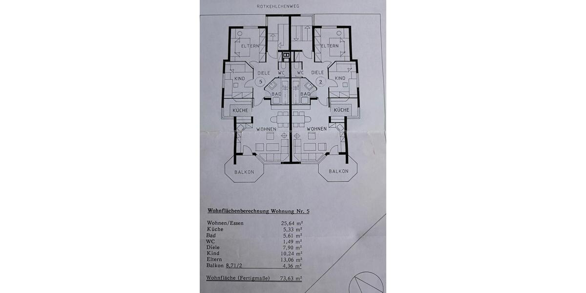 Etagenwohnung Filderstadt - 3 Zimmer, 74 m&sup2;, 350.000&euro; | Angebot:27098938