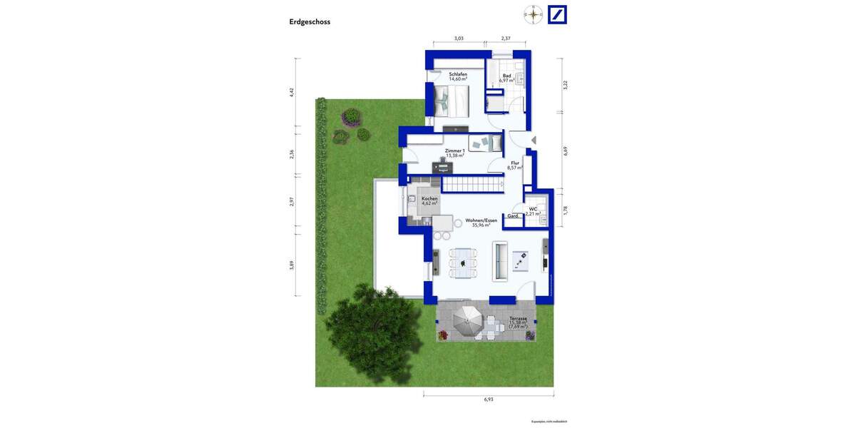 Etagenwohnung Ludwigsburg Pflugfelden - 4 Zimmer, 151 m&sup2;, 800.000&euro; | Angebot:25706137