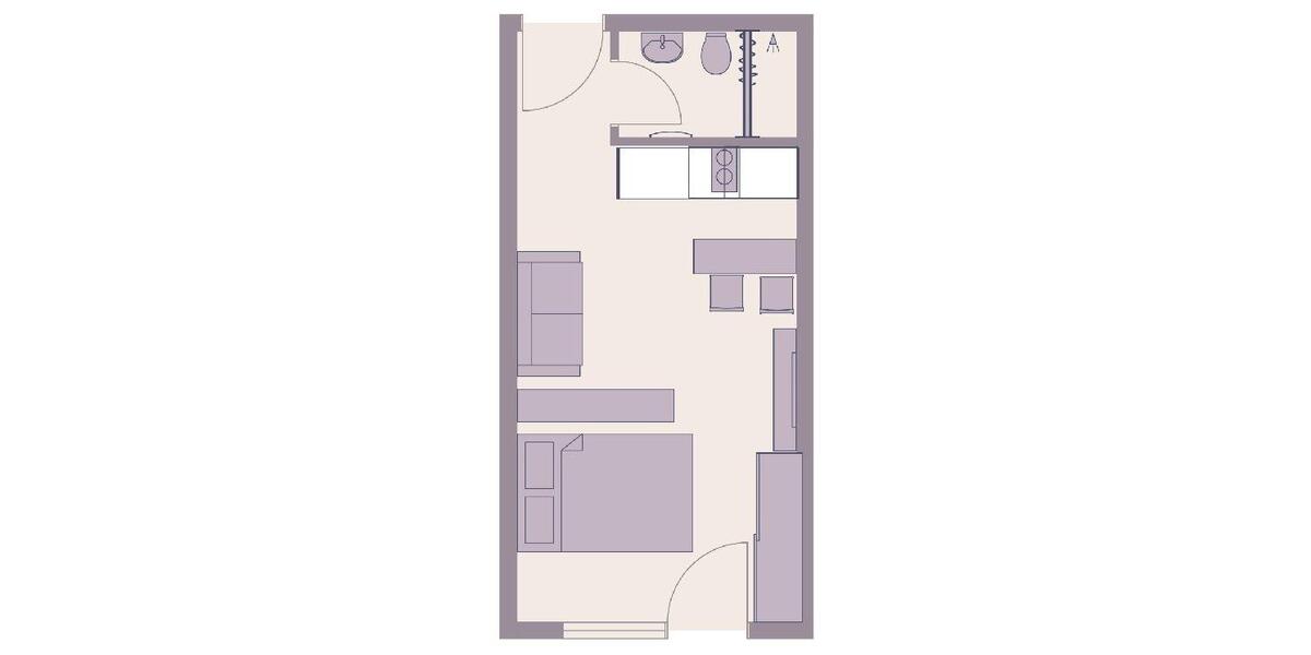 Erdgeschoßwohnung Leinfelden-Echterdingen Echterdingen - 1 Zimmer, 18 m&sup2;, 690&euro; | Angebot:26327784