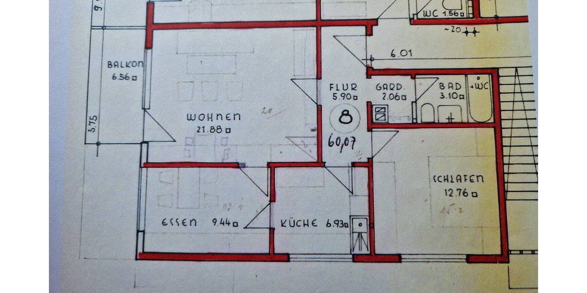 Etagenwohnung Leinfelden-Echterdingen Echterdingen - 3 Zimmer, 66 m&sup2;, 295.000&euro; | Angebot:26274136