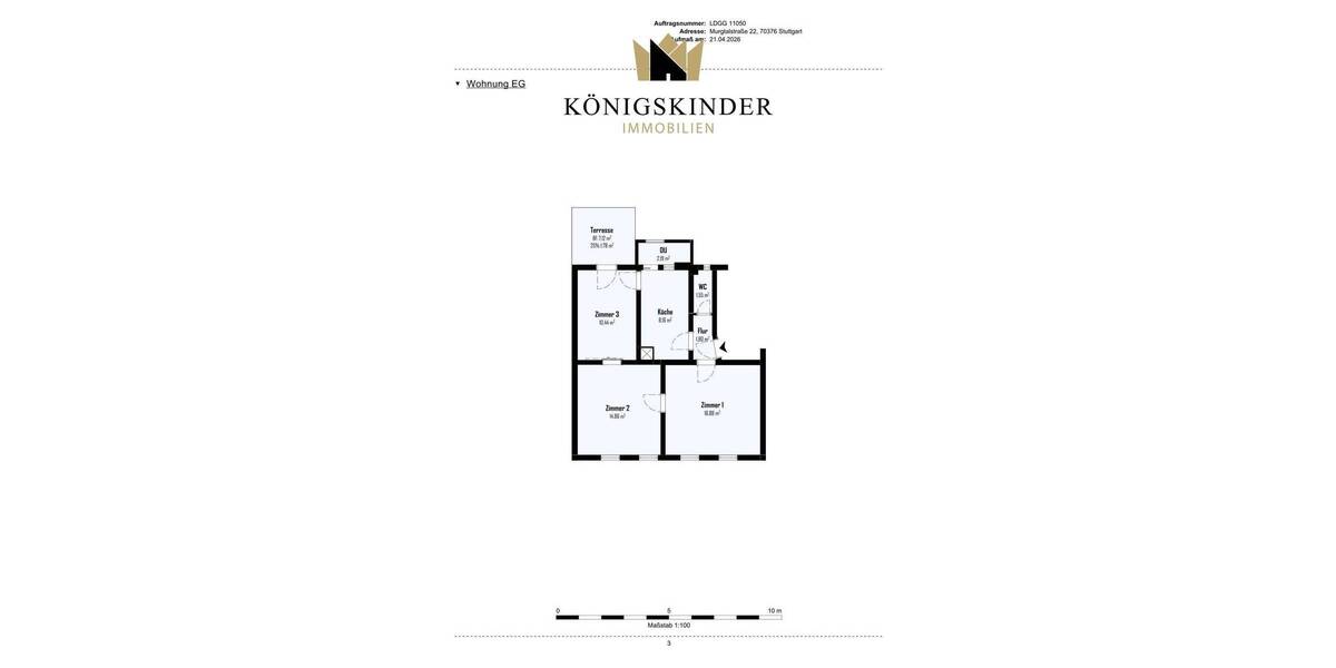 Etagenwohnung Stuttgart / Münster Münster - 3 Zimmer, 58 m&sup2;, 249.000&euro; | Angebot:26170881