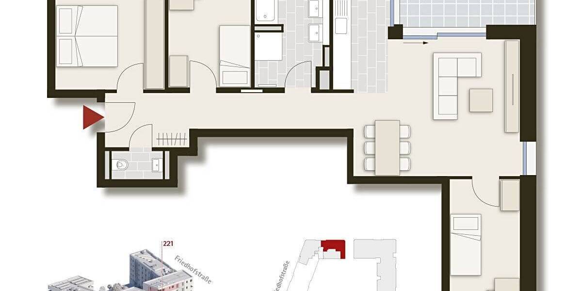Etagenwohnung Stuttgart Nord - 4 Zimmer, 90 m&sup2;, 759.000&euro; | Angebot:25708919