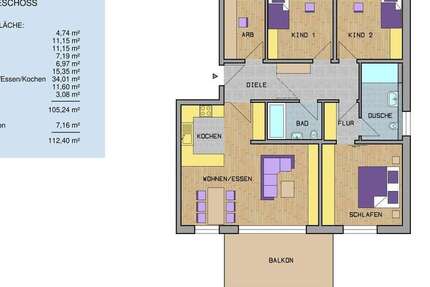 Wohnung zum Kaufen in Simmozheim 598.530 € 112.4 m² 5 zimmer