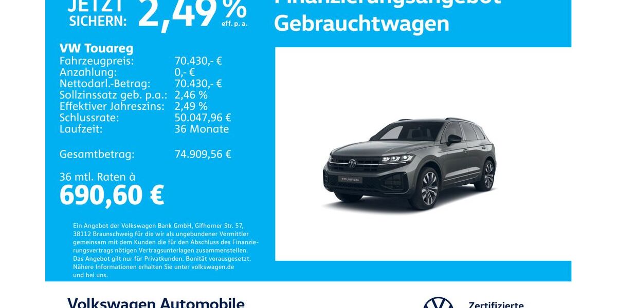 VW Touareg 24.730 km 65.830 &euro; Stuttgart-Feuerbach 70469