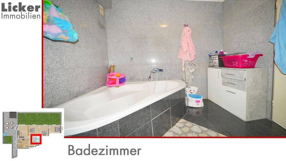 * Gartengeschoss-Whg. mit 130m² Terrassen- und Gartenfläche.