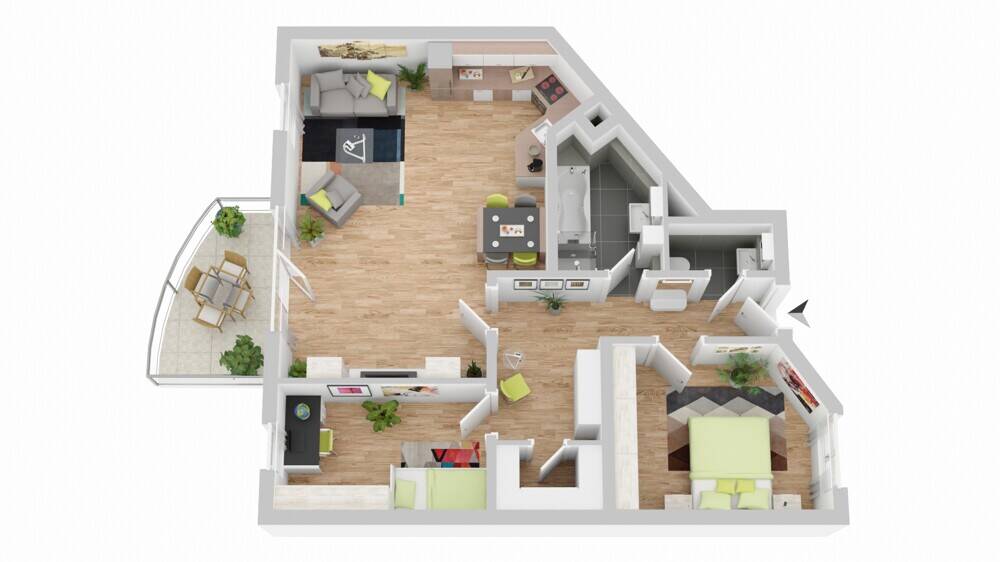 Etagenwohnung Waiblingen / Hohenacker Hohenacker - 3 Zimmer, 85 m&sup2;, 900&euro; | Angebot:26875650