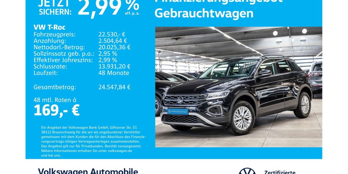 VW T-Roc 31.793 km 21.730 € Stuttgart-Feuerbach 70469