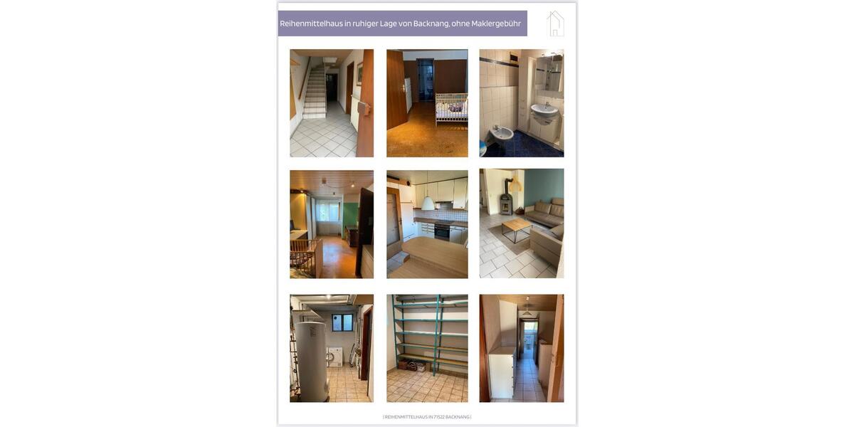 Reihenhaus Backnang - 5 Zimmer, 110 m&sup2;, 499.000&euro; | Angebot:25244358