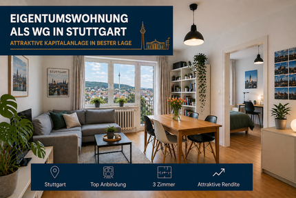 Wohnung Stuttgart Stuttgart-Ost - 3 Zimmer, 63 m&sup2;, 399.000&euro; | Angebot:26381137