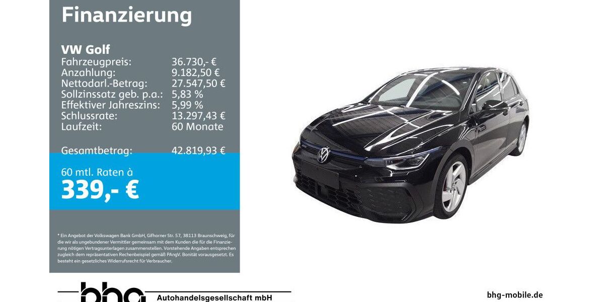 VW Golf 11.974 km 36.730 &euro; Metzingen 72555