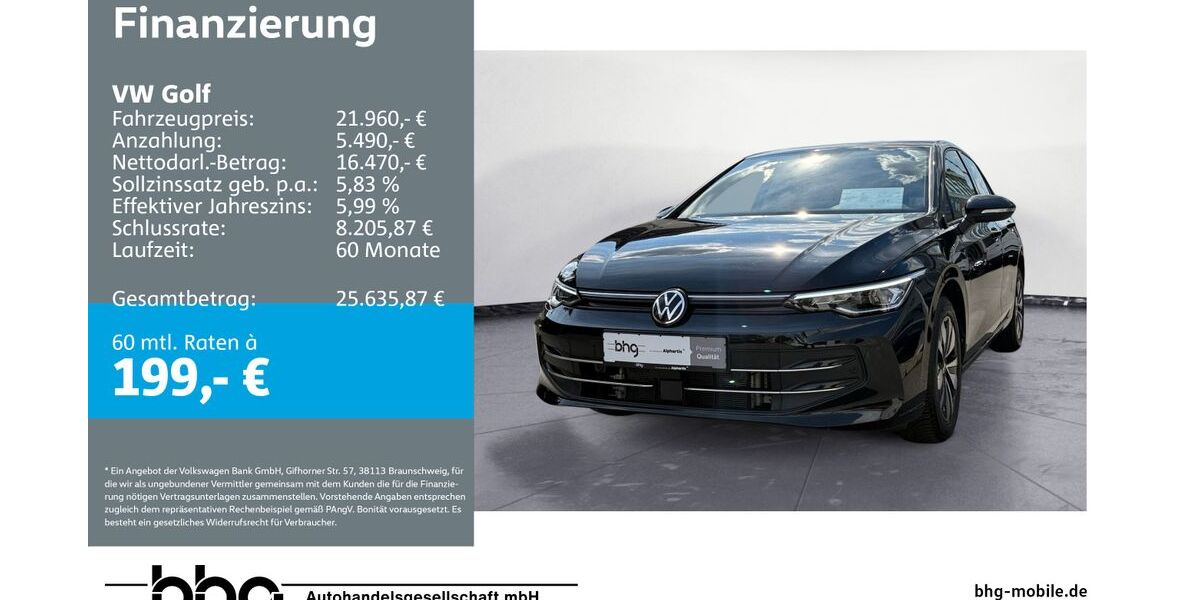 VW Golf 25.683 km 21.660 &euro; Metzingen 72555