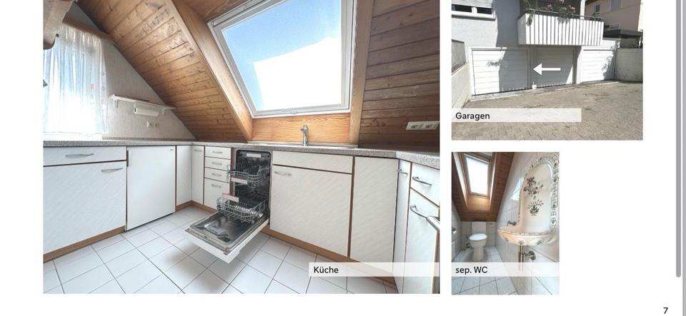 Dachgeschoßwohnung Esslingen am Neckar Oberesslingen - 3 Zimmer, 58 m&sup2;, 990&euro; | Angebot:24737973