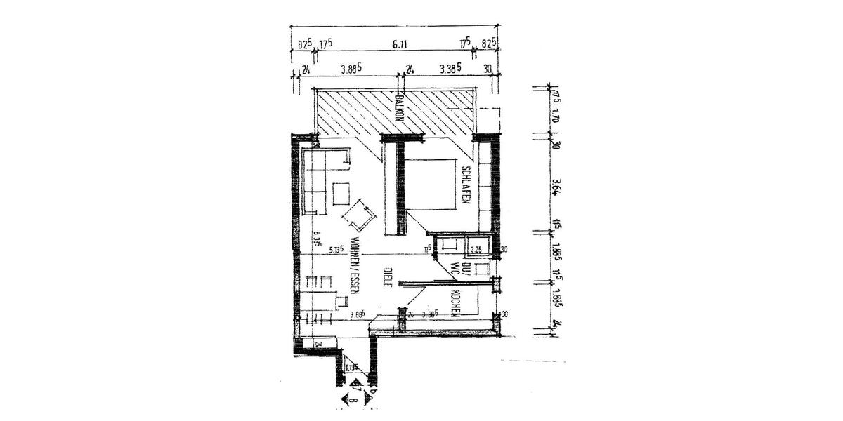 Etagenwohnung Stuttgart Vaihingen - 2.5 Zimmer, 63 m&sup2;, 332.000&euro; | Angebot:26096973